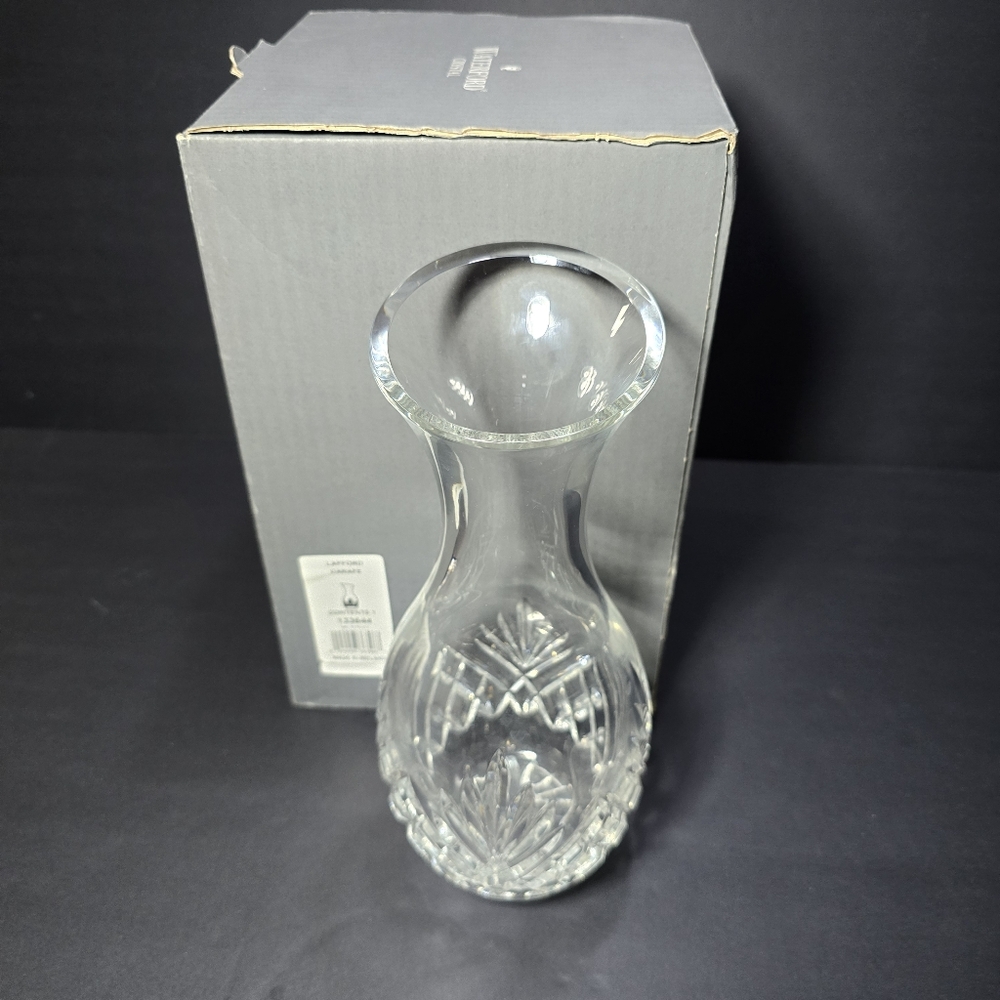 Waterford "Lafford" Blown Crystal Carafe Decanter Wine Water Round 10" - Picture 1 of 14